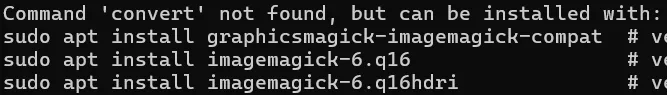 Use convert by installing imagemagick Use convert by installing imagemagick